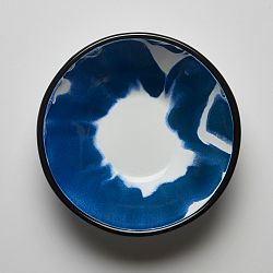 Modro-biela smaltovaná miska Kapka Little Color, Ø 16,5 cm