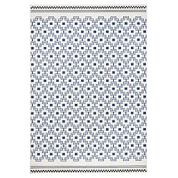 Modro-biely koberec Hanse Home Cubic, 70 × 140 cm