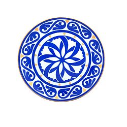 Modro-biely porcelánový tanier Vivas Peona, Ø 23 cm
