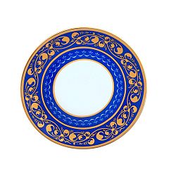 Modro-biely porcelánový tanier Vivas Royal, Ø 23 cm
