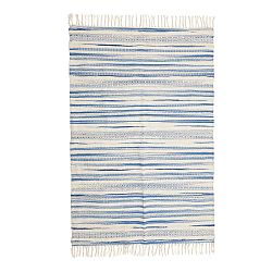 Modro-biely vlnený koberec InArt Lago, 120 x 180 cm