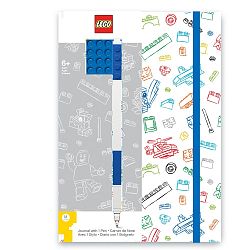 Modro-biely zápisník A5 s modrým perom LEGO®