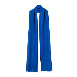 Modrý kašmírový šál Bel cashmere Julia, 200 x 67 cm
