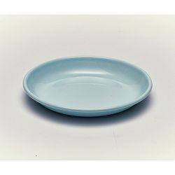 Modrý smaltovaný tanier Kapka Back To Basics, Ø 19 cm