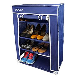 Modrý textilný úložný box na topánky JOCCA, 80 × 60 cm