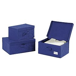 Modrý úložný box Wenko Ocean, dĺžka 39 cm