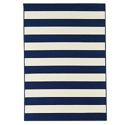 Modrý vysokoodolný  koberec Webtappeti Stripes, 160 x 230 cm