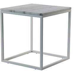 Mramorový konferenčný stolík so sivou konštrukciou RGE Accent, 55 x 55 cm