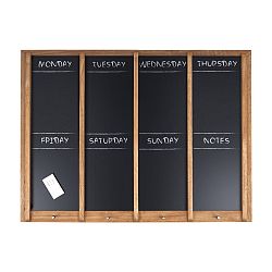 Nástenná tabuľa s týždenným plánovačom PT LIVING Wood, 80 x 60 cm
