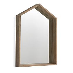 Nástenné zrkadlo z dreva paulovnie Geese Pure, 60 × 82 cm