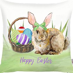Obliečka na vankúš Apolena Easter Basket Rabbit, 43 x 43 cm
