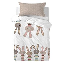 Obliečky Little W Maxicrib Little Rabbits, 115 × 145 cm