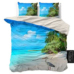 Obliečky z mikroperkálu na dvojlôžko Sleeptime Beach, 160 × 200 cm