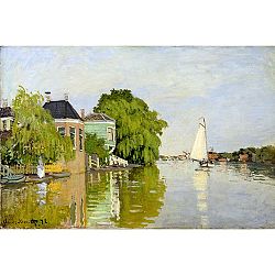Obraz Claude Monet - Houses on the Achterzaan, 90 × 60 cm