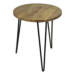 Odkladací stolík z mangového dreva HSM Collection Sana, ⌀ 40 cm