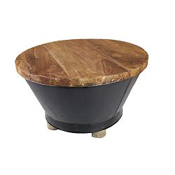 Odkladací stolík z teakového dreva HSM Collection Buckt, ⌀ 70 cm