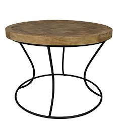 Odkladací stolík z teakového dreva HSM Collection Mosa, ⌀ 60 cm