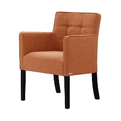 Oranžová stolička s čiernymi nohami Ted Lapidus Maison Freesia