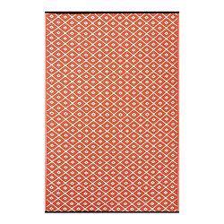 Oranžovo-biely obojstranný vonkajší koberec Green Decore Karma, 120 × 180 cm
