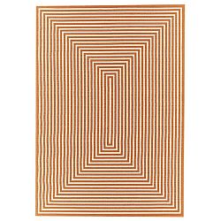 Oranžový vysokoodolný koberec Webtappeti Braid, 133 x 190 cm