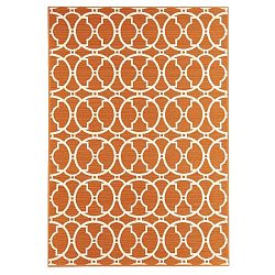Oranžový vysokoodolný koberec Webtappeti Interlaced, 133 x 190 cm