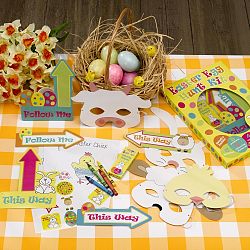 Papierová veľkonočná hra pre deti Neviti Easter Craft Egg Hunt Kit