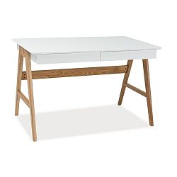 Pracovný stôl s konštrukciou z dubového dreva Signal Scandic, dĺžka 120 cm