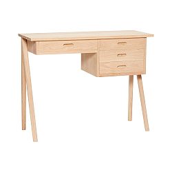 Pracovný stôl z dubového dreva so 4 zásuvkami Hübsch Ejnar