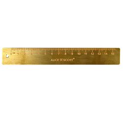 Pravítko v zlatej farbe Alice Scott by Portico Designs, 15 cm