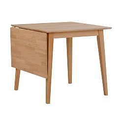 Prírodný sklápací dubový jedálenský stôl Folke Mimi, dĺžka 80-125 cm