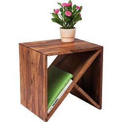 Príručný stolík z palisandrového dreva Kare Design Zigzag
