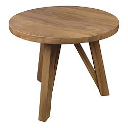 Príručný stolík z teakového dreva HSM Collection India, Ø 55 cm