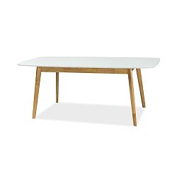Rozkladací jedálenský stôl s bielou doskou Signal Felicio, dĺžka 150 - 190 cm