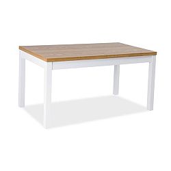 Rozkladací jedálenský stôl s bielou konštrukciou Signal Kent, dĺžka 150 - 195 cm