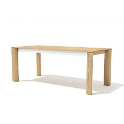 Rozkladací jedálenský stôl z masívneho dubového dreva Javorina Exte, 240 + 90 cm