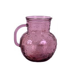 Ružový džbán z recyklovaného skla Ego Dekor Flora, 2,3 litra