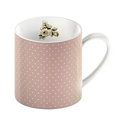 Ružový porcelánový hrnček s bodkami Creative Tops Cottage Flower, 330 ml