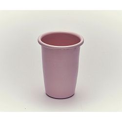 Ružový smaltovaný hrnček bez uška Kapka Back To Basics, 450 ml