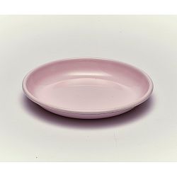 Ružový smaltovaný tanier Kapka Back To Basics, Ø 19 cm