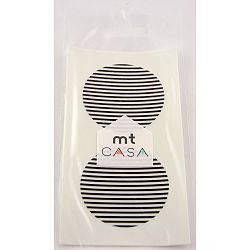 Sada 10 čierno-bielych samolepiek washi páska MT Masking Tape Casa
