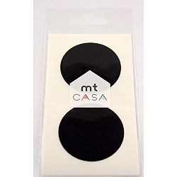 Sada 10 čiernych samolepiek washi páska MT Masking Tape Casa