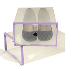 Sada 2 boxov na topánky s fialovým lemom JOCCA, 28 × 20,7 cm