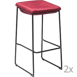 Sada 2 červených barových stoličiek Kare Design Shape
