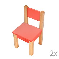 Sada 2 červených detských stoličiek Mobi furniture Mario