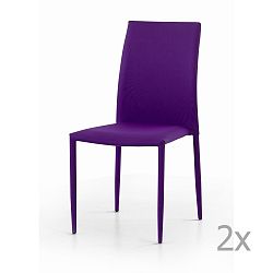 Sada 2 fialových jedálenských stoličiek Castagnetti Fabi
