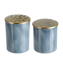 Sada 2 modrých dekoratívnych váz A Simple Mess Blomst
