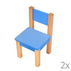 Sada 2 modrých detských stoličiek Mobi furniture Mario