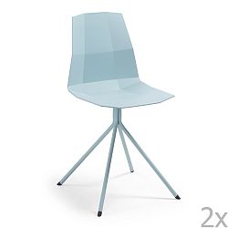 Sada 2 modrých jedálenských stoličiek La Forma Pixel