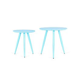 Sada 2 modrých príručných stolíkov Design Twist Kiko