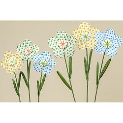 Sada 3 dekoratívnych papierových kvetín Boltze Dots